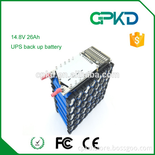 shenzhen distributor Rechargeable 14.8v 26Ah 4S13P 18650 Li-ion Battery Pack